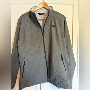 The North Face Gray Performance Jacket with Athletic Collar